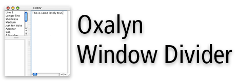 Oxalyn Window Divider