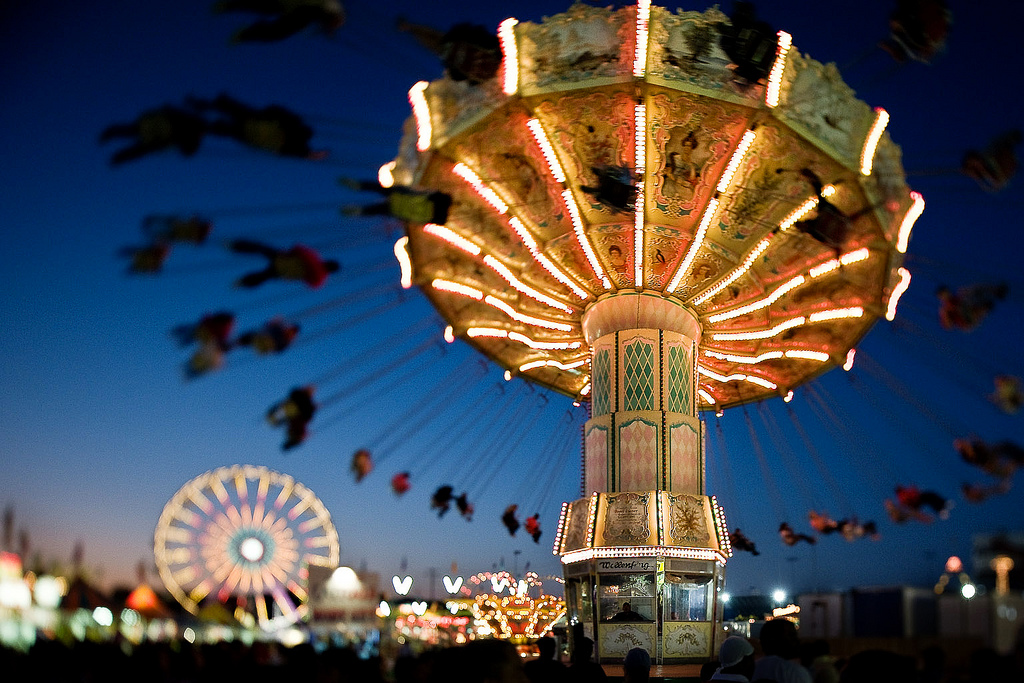 Amusement park tilt Shift Photography